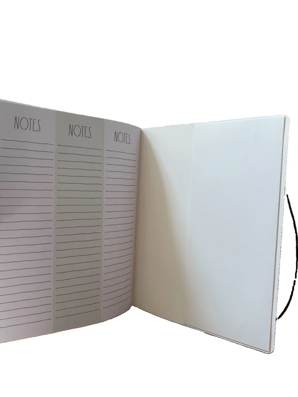 Rae Dunn 2027 PLANNER Soft Cover Spiral 17 months Planner  Ivory 9x7” Blue strip
